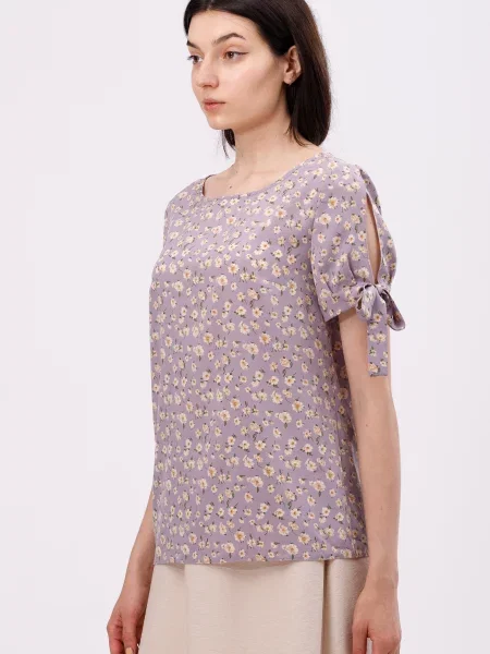 CAT ORANGE Блуза з коротким рукавом Лавандовий Без підкладки помаранчева