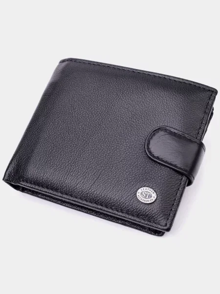 ST Leather Accessories Гаманець Шкіра чорний
