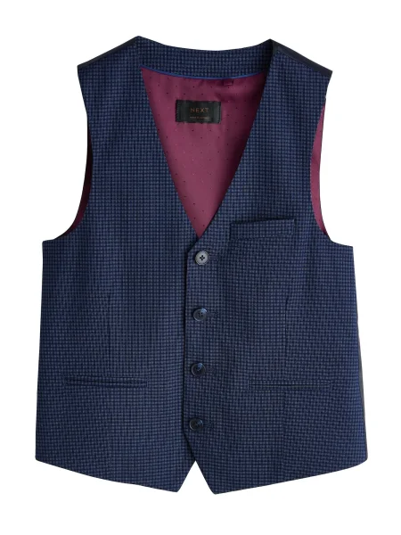 Next Vestă bleumarin / murdar alb