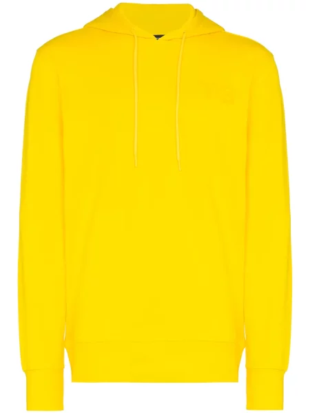 Суичър с качулка Y-3 с принт жълто