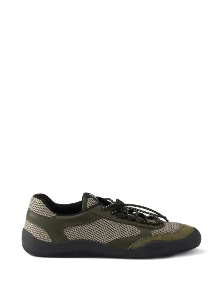 Sneakerși Prada plasă verde