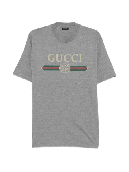 Tricou Gucci cu dungi gri