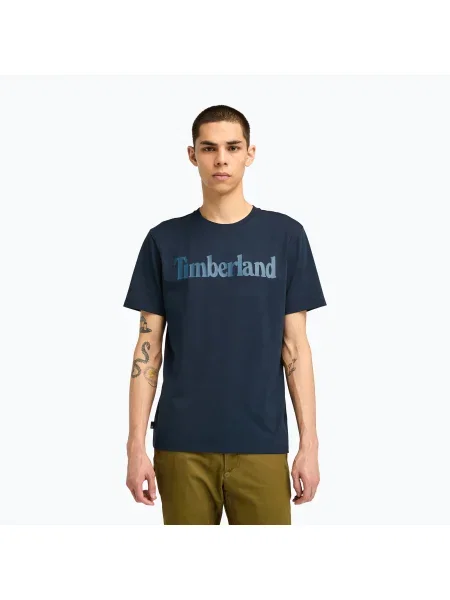 Мъжка тениска Timberland Tfo Wordmark Logo тъмен сапфир/тъмен деним синьо