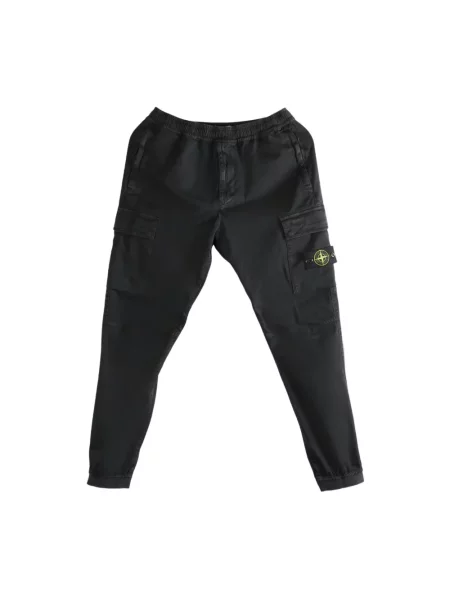 Spodnie cargo Stone Island z kamieniami czarne