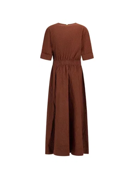 Rochie Herno cu volane maro