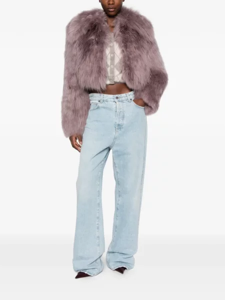 Decupat geacă Blumarine cu blană violet