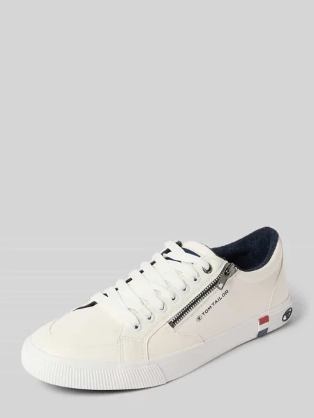 Sneakersy o niskim kroju z detalem z logo Tom Tailor białe
