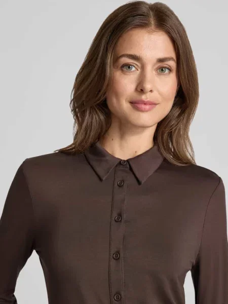 Bluzka o kroju slim fit z mieszanki i elastanu Comma