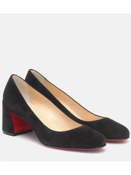 Pantofi cu toc Christian Louboutin din piele de căprioară negru
