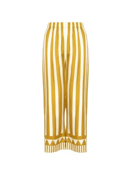 Pantaloni Eres cu dungi galben