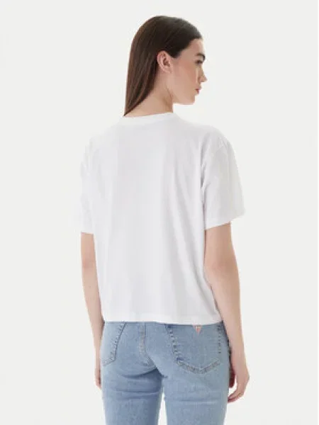 Guess Jeans Majica Boxy Fit bela