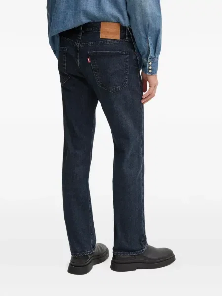 Proste jeansy Levi's 501 w paski ze stretchu dzwony niebieskie