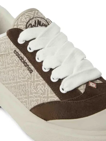 Sneakerși Casablanca din piele de căprioară cu imagine