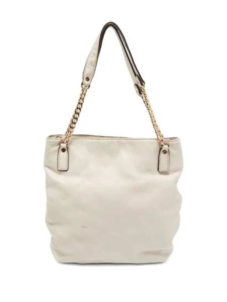 Geantă cu mânere cu lanț Michael Michael Kors cu imagine bej