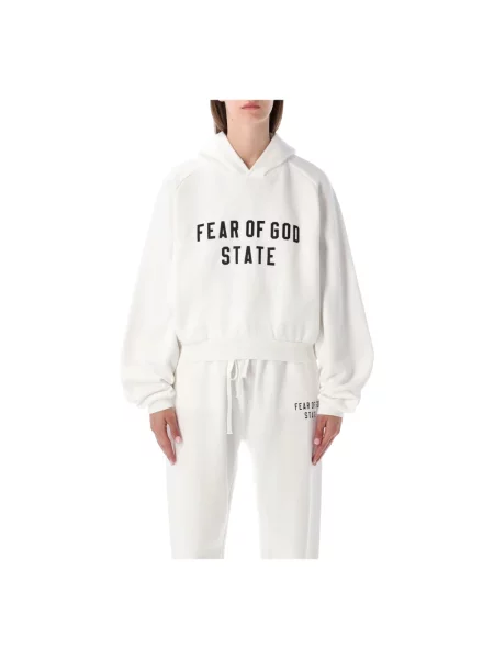 Bluza z kapturem Fear Of God biała