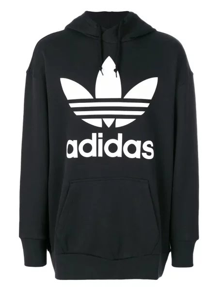 Mikina s kapucí Adidas s autogramem černá