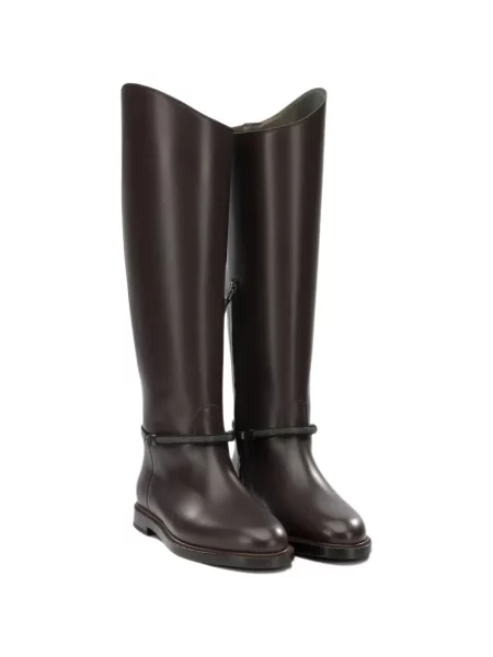 Botine Brunello Cucinelli din piele maro