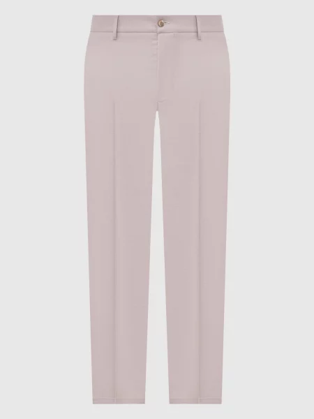 Штани з вовни шовку та льону Bertolo Cashmere сірі