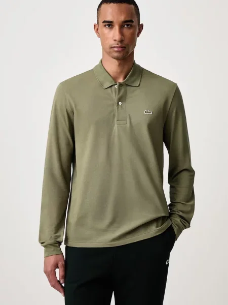 Tricou cu mânecă lungă Lacoste verde
