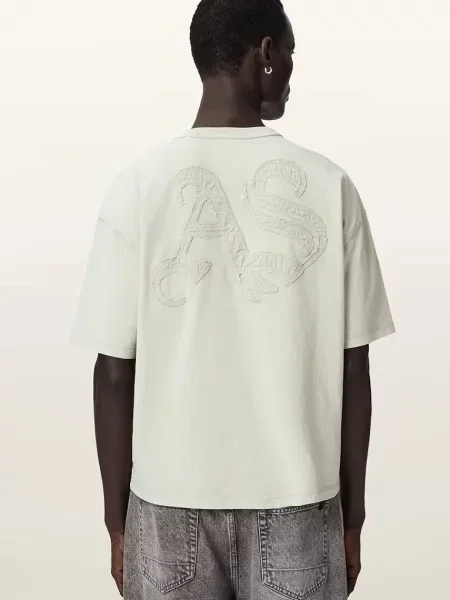 AllSaints kratka majica INSIGNIA zelena