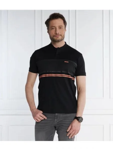 BOSS GREEN Polo Pariq negru