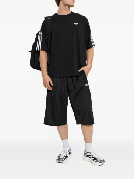 Vestă Adidas alergare cu dungi tricotate albastru