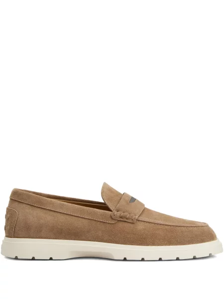 Pantofi loafer Tod's din piele de căprioară maro
