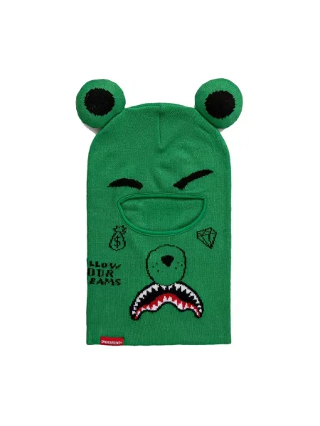 Haftowana dzianinowa szal Sprayground zielona