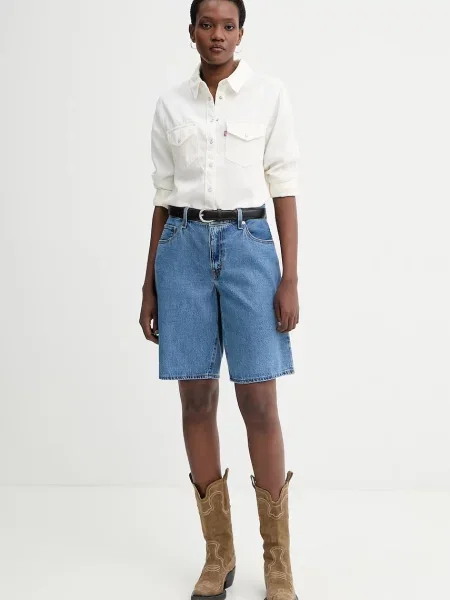 Τζιν σορτς Levi's BAGGY DAD JORT μπλε