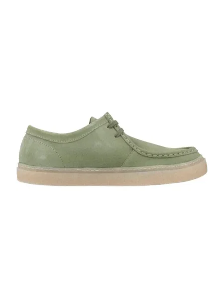 Pantofi Fred Perry din piele de căprioară verde
