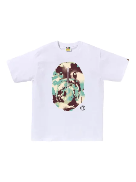 Tricou A Bathing Ape® cu model camuflaj alb
