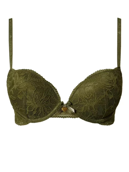Sutien Twinset din dantelă verde