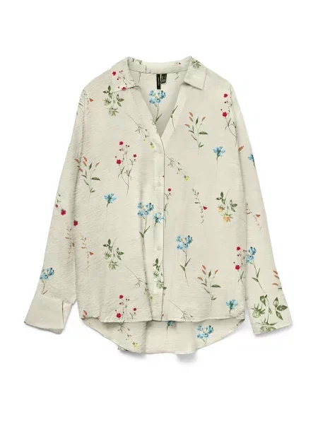 VERO MODA Bluză VMJOSIE / albastru deschis / verde / roșu bej