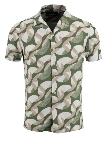 Key Largo Cămașă MAGMA / verde amestecat bej