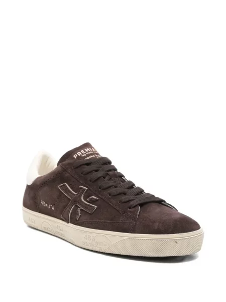 Sneakerși Premiata din piele de căprioară maro