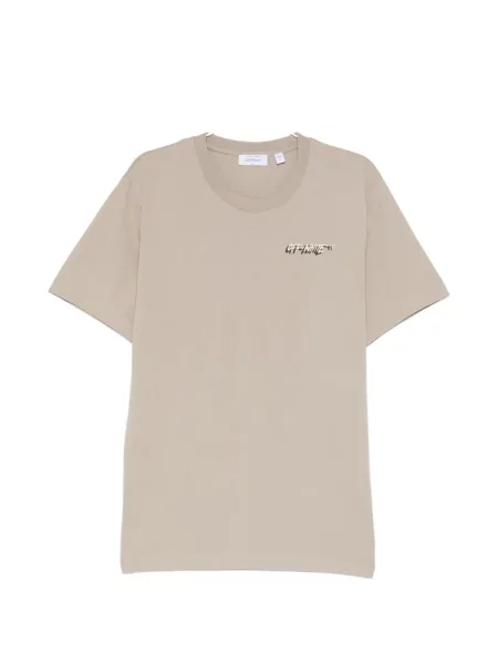 Tricou Off-white cu decolteu rotund alb