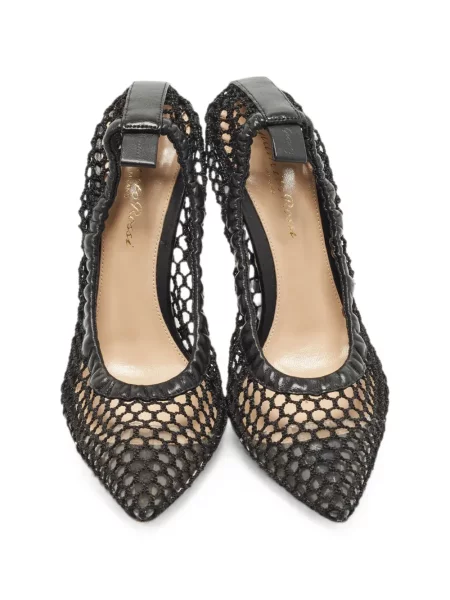 Pantofi cu toc Gianvito Rossi plasă negru