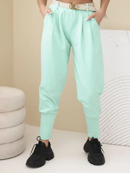 Pantaloni Kesi Włoski cu talie înaltă negru