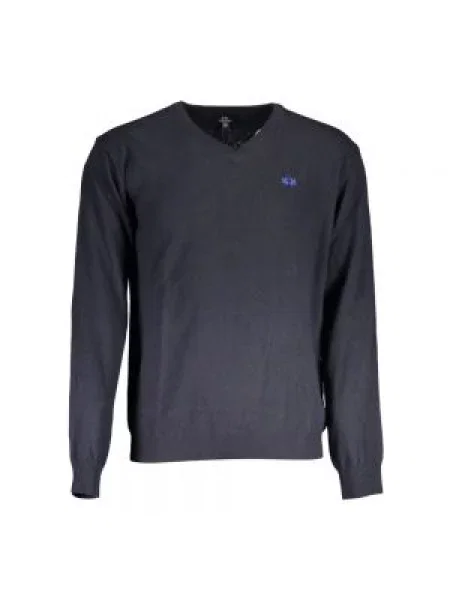Sweter La Martina elegancki niebieski