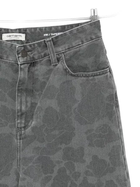 Blugi drepți Carhartt Wip cu model camuflaj gri