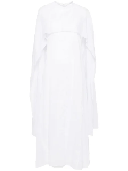 Rochie midi Jil Sander până la genunchi de costum alb