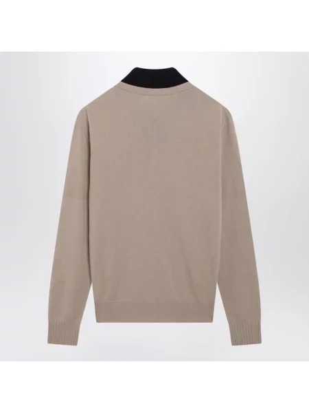 Sweter z golfem Miu Miu z kaszmiru beżowy