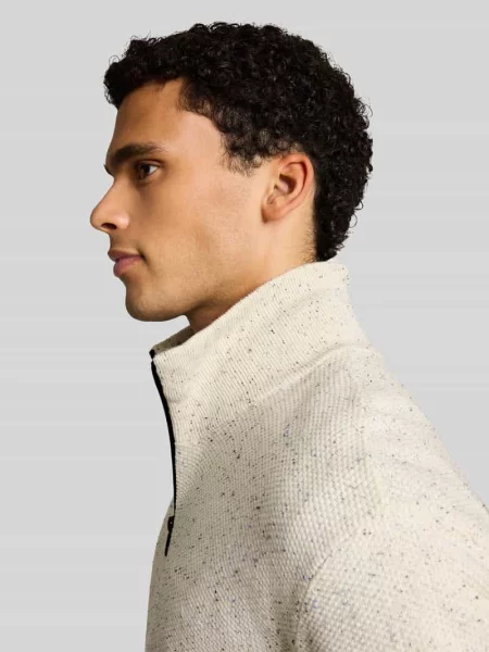 Sweter z czystej bawełny o kroju regular fit Tom Tailor Denim biały