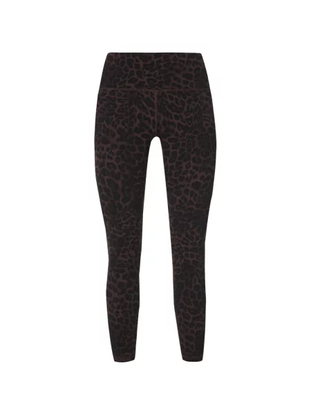 Leggings Sweaty Betty cu talie înaltă cu imagine cu model leopard maro