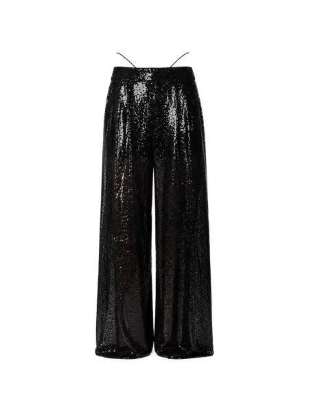 Pantaloni Amazuìn cu broderie negru