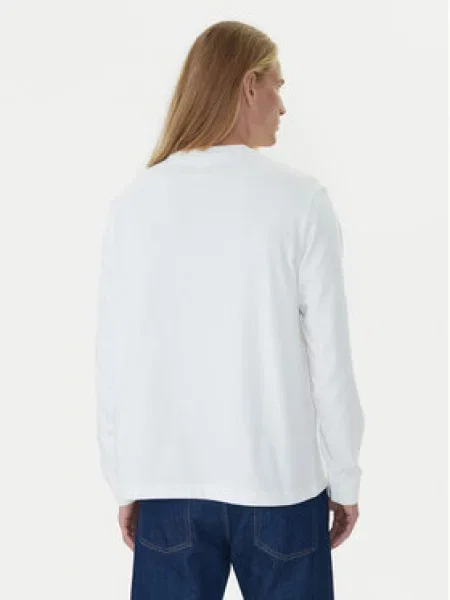 Calvin Klein Majica z dolgimi rokavi Standard Logo bela