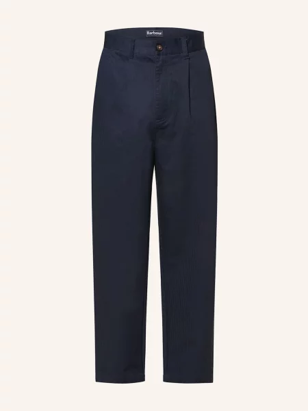 Barbour Spodnie Garniturowe Bayview Relaxed Fit blau granatowe