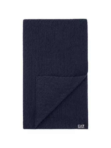 Fular Emporio Armani Ea7 de lână albastru