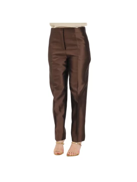 Spodnie Max Mara Studio wełniane brązowe