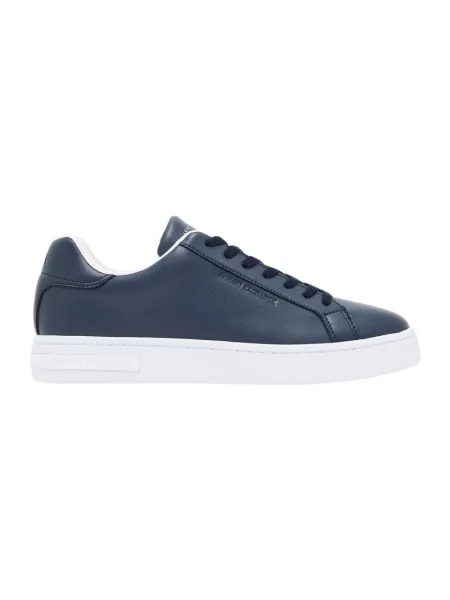 Sneakersy Armani Exchange skórzane niebieskie